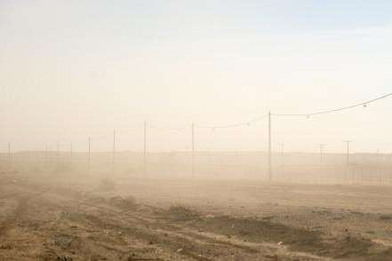 Dust lingers after off-highway vehicles drove by in West Shores, Calif., on Dec. 15, 2023. (Photo: Kristin Murphy, Deseret News)