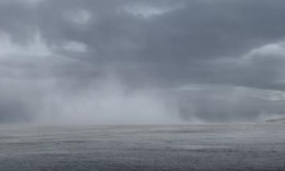 Inside POV of a Great Salt Lake dust storm