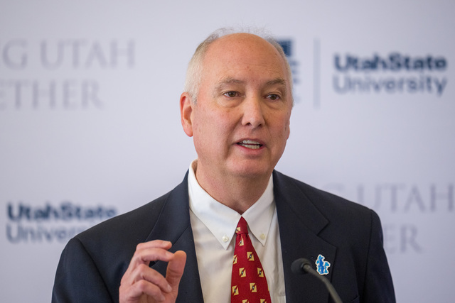 (Trent Nelson  |  The Salt Lake Tribune) Kevin Perry speaks as the Great Salt Lake Strike Team members and state legislators discuss efforts to save the lake, in Salt Lake City on Wednesday, Jan. 7, 2026.