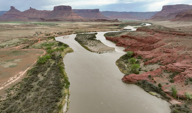 Water flows through the Colorado River Moab Daily in Grand County on Thursday, April 25, 2024.