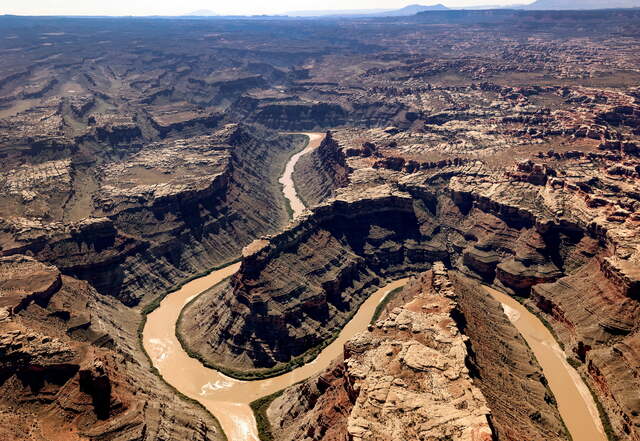 The confluence of the Colorado River and Green River is pictured on Sunday, Sept. 22, 2024.