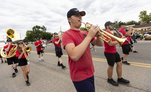 Castle Rock Marching Band plays during the parade at the 118th annual Melon Days Festival in Green River on Saturday, Sept. 21, 2024.