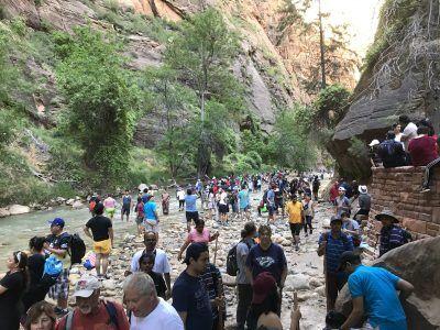 crowds at zion