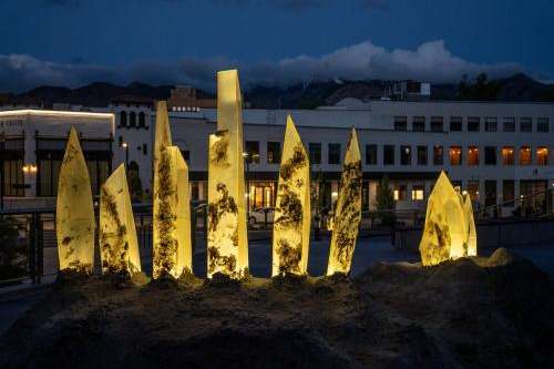 An undated photo of "This was water," an interactive art installation by Kellie Bornhoft and Carey Campbell currently at Ogden's Dumke Arts Plaza. (Benjamin Zack/Weber State University)