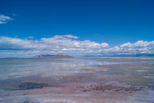 The southern shore of Great Salt Lake on May 15, 2025. (Mariah Maynes)