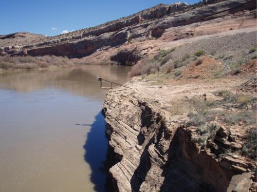 (U.S. Geological Survey) The Colorado River near Cisco. A proposed change to a Green River water right could allow some of the water to be used for a planned residential community here.