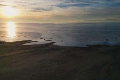 A still of Great Salt Lake from the documentary “Diverted: Indigenous Stewardship and Saving Great Salt Lake.”