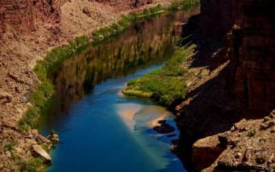 (Trent Nelson  |  The Salt Lake Tribune) The Colorado River seen from Navajo Bridge in Ariz. on Tuesday, May 20, 2025.