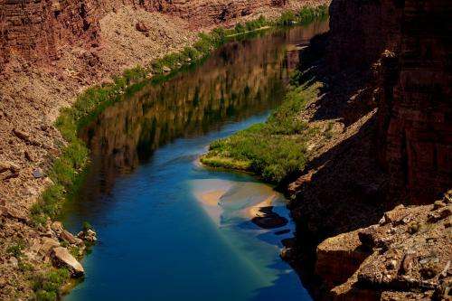 (Trent Nelson  |  The Salt Lake Tribune) The Colorado River seen from Navajo Bridge in Ariz. on Tuesday, May 20, 2025.