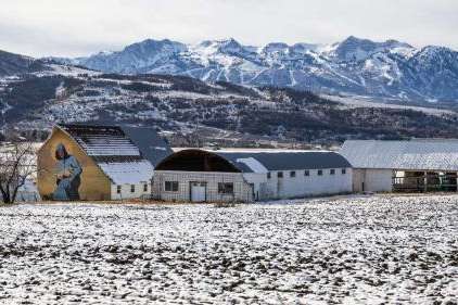 The Historic Monastery Farm in Huntsville, Weber County, on Nov. 25, 2024. The farm is slated to direct about a quarter of its water to the Great Salt Lake as part of a agreement announced Tuesday. (Scott G Winterton, Deseret News)