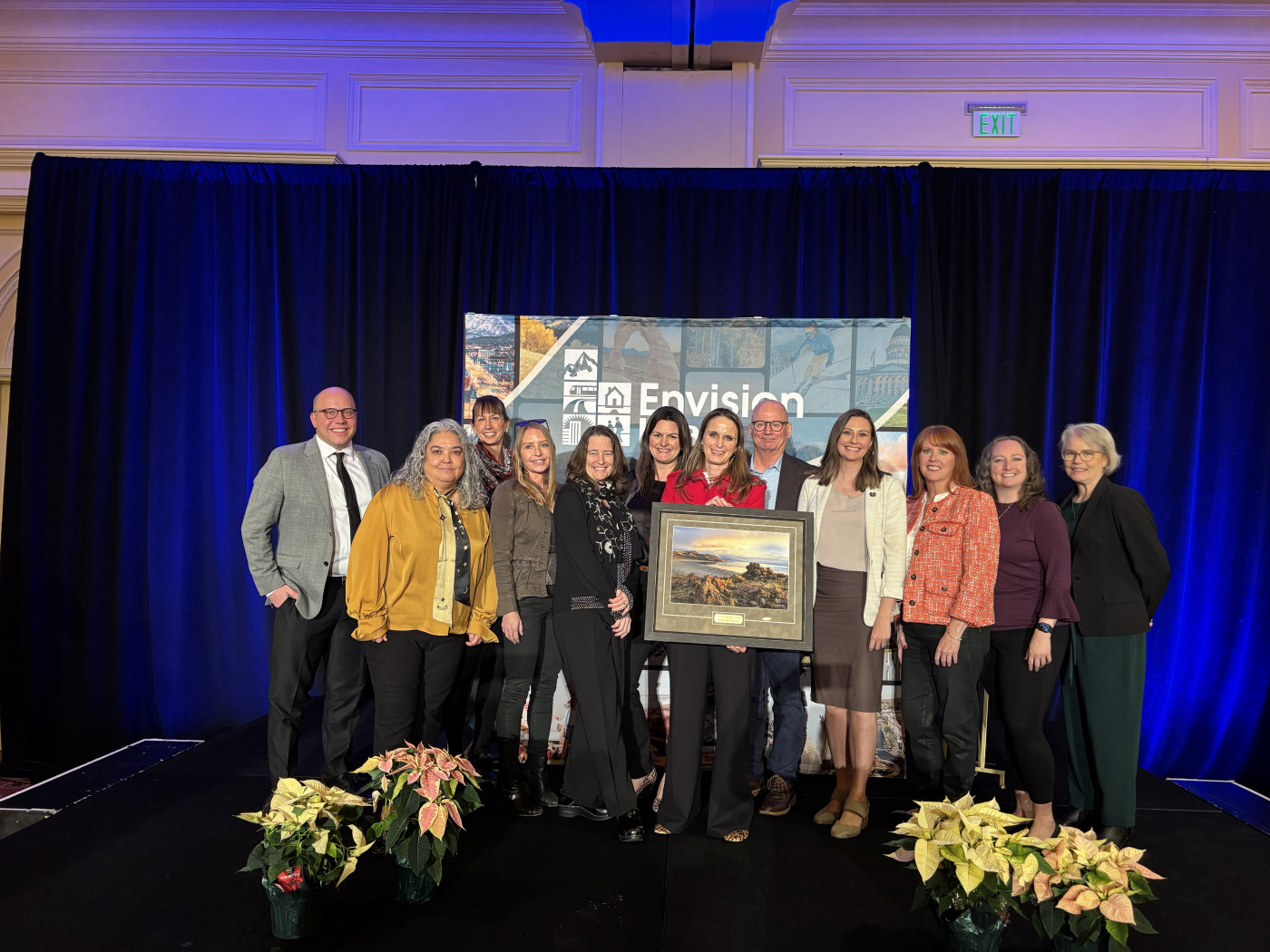 Members of the Great Salt Lake Collaborative accepting the Envision Utah Common Good Award, Dec. 11, 2025