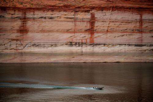 (Trent Nelson | The Salt Lake Tribune) Lake Powell near Glen Canyon Dam in Page, Ariz. on Tuesday, May 20, 2025.