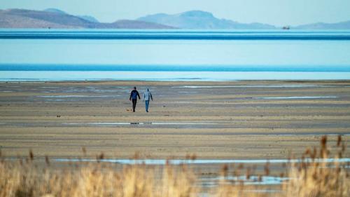 A sandbar at the Great Salt Lake near Magna on Jan. 6. Utah leaders say they are still crafting an official proposal for the federal government following President Donald Trump's support for Great Salt Lake issues over the weekend. A sandbar at the Great Salt Lake near Magna on Jan. 6. Utah leaders say they are still crafting an official proposal for the federal government following President Donald Trump's support for Great Salt Lake issues over the weekend. (Scott G Winterton, Deseret News) 