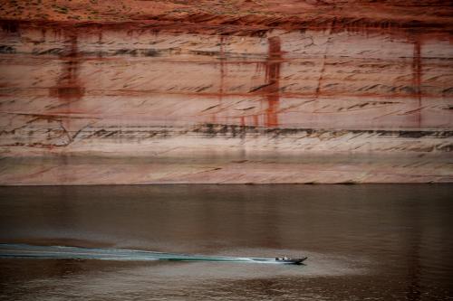 (Trent Nelson  |  The Salt Lake Tribune) Lake Powell near Glen Canyon Dam in Page, Ariz. on Tuesday, May 20, 2025.
