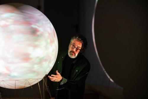 At Studio Olafur Eliasson, testing A symphony of disappearing sounds for the Great Salt Lake, 2026. (Photo: Studio Olafur Eliasson)
