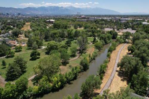 (Francisco Kjolseth  | The Salt Lake Tribune) The Jordan River Trail is pictured on Thursday, July 10, 2025, as Salt Lake City prepares to reopen the path on Friday between Cottonwood Park and 700 North following improvements aiming to address persistent crime and boost recreation.