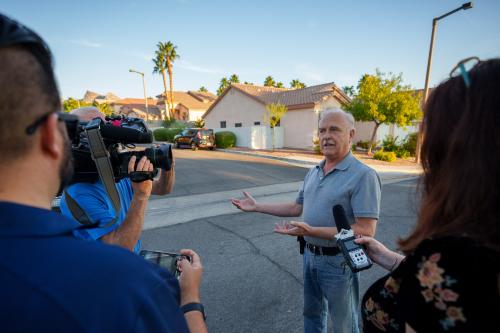 Reporters from Utah Public Radio, FOX 13 News and The Salt Lake Tribune report in 2022 on Las Vegas’ strict outdoor watering restrictions and generous grass-removing incentives and compare them to Utah’s.