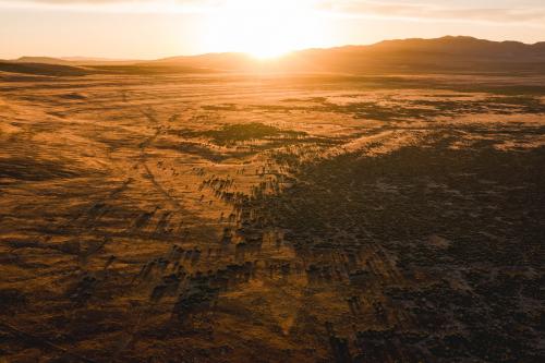 The sun rises over a part of Hansel Valley, in Box Elder County, near the proposed Stratos Project, a massive data center planned for 40,000 acres of land, on Thursday, May 28, 2026. (Photo by Spenser Heaps for Utah News Dispatch)