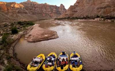 Boaters lounge on rafts near a mudbank at Lower Ten Cent campsite in Cataract Canyon on the Colorado River on Sept. 19, 2024. Utah added four new members to its Colorado River Authority of Utah board on Tuesday. (Kristin Murphy, Deseret News) Boaters lounge on rafts near a mudbank at Lower Ten Cent campsite in Cataract Canyon on the Colorado River on Sept. 19, 2024. Utah added four new members to its Colorado River Authority of Utah board on Tuesday. (Kristin Murphy, Deseret News)