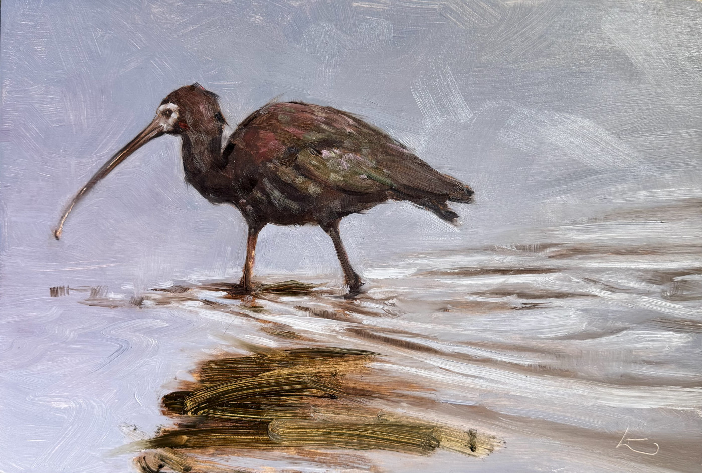 (Courtesy Erik Linton) The artist Erik Linton has spent a year painting the Great Salt Lake.