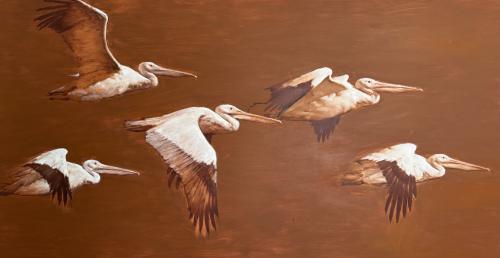 (Courtesy Erik Linton) The artist Erik Linton has spent a year painting the Great Salt Lake.