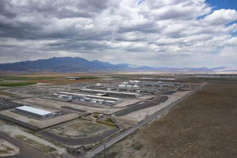 (Francisco Kjolseth | The Salt Lake Tribune) The extensive campus of the Facebook data center in Eagle Mountain is pictured on Wednesday, June 29, 2022.