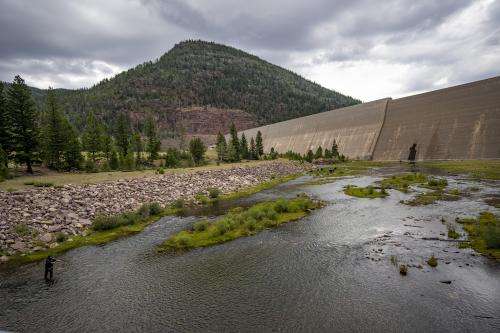 (Rick Egan | The Salt Lake Tribune) The Upper Stillwater Dam, on Rock Creek, northwest of Duchesne, on Wednesday, Aug. 12, 2026.