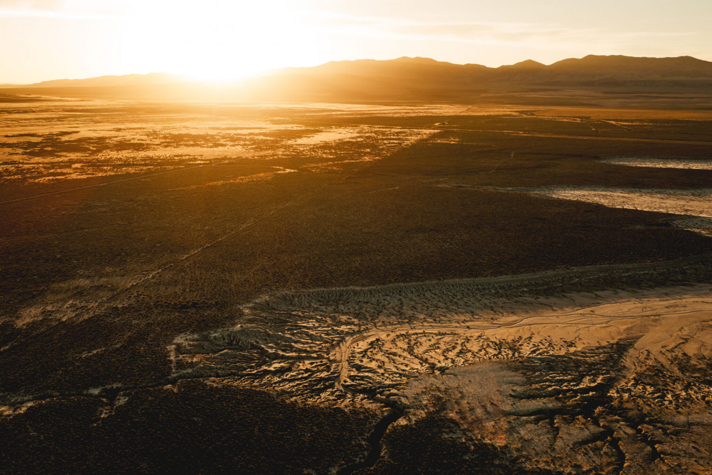 The sun rises over a part of Hansel Valley, in Box Elder County, near the proposed Stratos Project, a massive data center planned for 40,000 acres of land, on Thursday, May 28, 2026. (Photo by Spenser Heaps for Utah News Dispatch)
