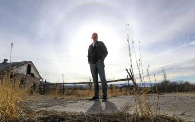 Utah Gov. Spencer Cox stands by an old milking shed on his family’s farmland as he talks about growing up on the land near his home in Fairview, Sanpete County, on Dec. 9, 2020. Most of Utah's water goes to the farmers and ranchers. Here's how the industry is cutting back. (Steve Griffin, Deseret News)