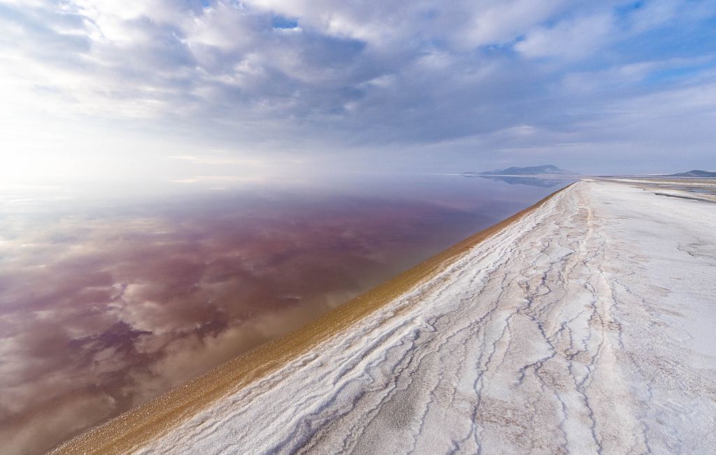 (Francisco Kjolseth | The Salt Lake Tribune) A shoreline of salt at the Great Salt Lake as seen near the Spiral Jetty, Wednesday, Dec. 22, 2021. The Salt Lake Tribune has joined forces with media outlets across the state to find and elevate ways to save the lake.