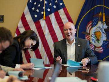 Utah Gov. Spencer Cox signs Great Salt Lake bills into law. Courtesy FOX 13 News