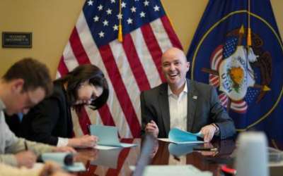 Utah Gov. Spencer Cox signs Great Salt Lake bills into law. Courtesy FOX 13 News