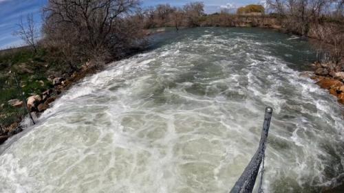 The Willard Spillway sending water to the Great Salt Lake. (Mike Anderson, KSL TV)