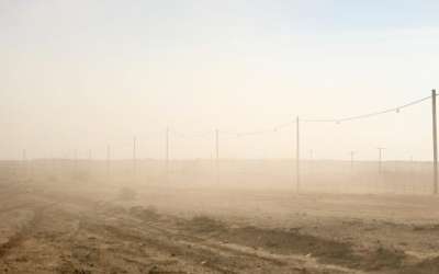 Dust lingers after off-highway vehicles drove by in West Shores, Calif., on Dec. 15, 2023. (Photo: Kristin Murphy, Deseret News)