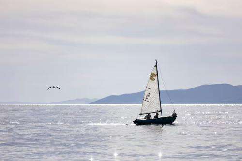 A sailboat is seen at the Great Salt Lake State Park in Magna on Saturday, June 15, 2024. A new analysis identifies gaps in infrastructure and ways the state can improve how water gets to the Great Salt Lake. Marielle Scott, Deseret News