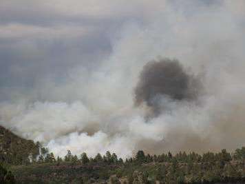 This fire photo shows wildfire burns near Kolob Terrace Road, Washington County, Utah, July 20, 2022 | Photo courtesy of Joshua Pettit, St. George News