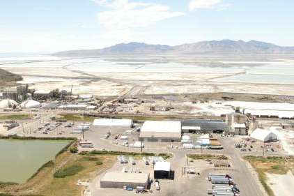 Compass Minerals, as seen from SkyFOX. (Photo: Aaron Kimbell, FOX 13 News)