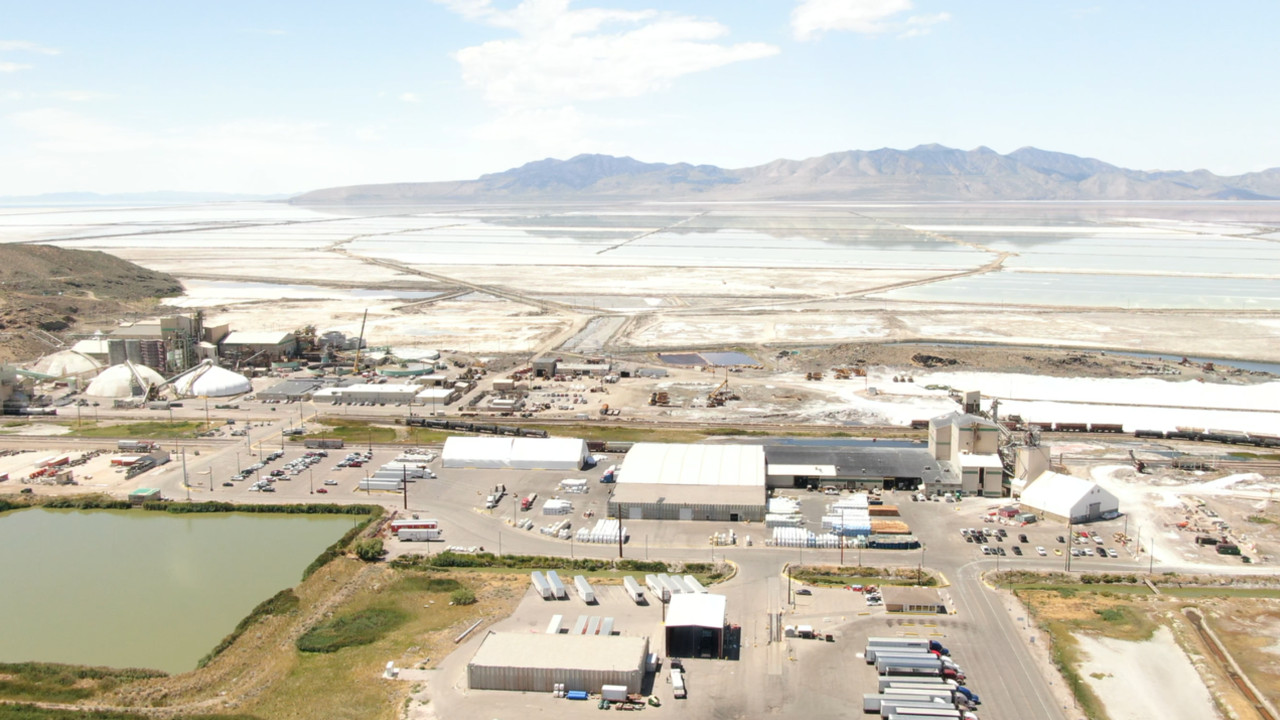 Compass Minerals, as seen from SkyFOX. (Photo: Aaron Kimbell, FOX 13 News)