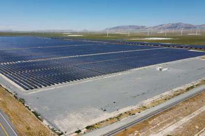 Solar fields and wind turbines near the site of the FORGE geothermal demonstration sight near Milford on Thursday, July 6, 2023. Scott G Winterton, Deseret News 