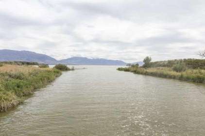 Utah Lake as seen from the Utah Lake pump house in Saratoga Springs on Monday. About 10,000 acre-feet of water from the lake will be sent to the Great Salt Lake via the Jordan River over the next month. Utah Lake as seen from the Utah Lake pump house in Saratoga Springs on Monday. About 10,000 acre-feet of water from the lake will be sent to the Great Salt Lake via the Jordan River over the next month. (Brice Tucker, Deseret News)