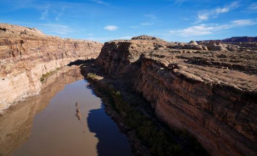 (Bethany Baker | The Salt Lake Tribune) The Colorado River near the Hite Overlook near Bullfrog on Wednesday, Dec. 18, 2024.