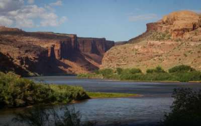 The Colorado River near Grandstaff Canyon in Grand County, Sept. 16, 2024. (David Condos/KUER)