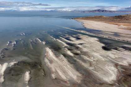 The Great Salt Lake is pictured by the north end of Stansbury Island in Tooele County on Thursday, Jan. 2, 2025. The Utah Division of Forestry, Fire and Public Lands is seeking Great Salt Lake research proposals to fund in the 2026 fiscal year. (Kristin Murphy/Deseret News)